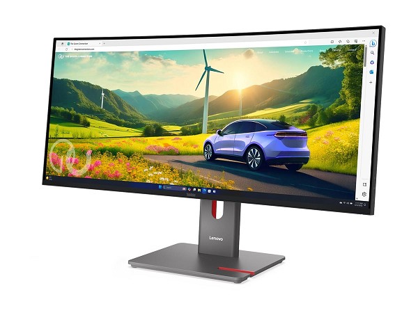 Preview: Lenovo ThinkVision P34WD-40 - LED-Monitor - geboge hinten