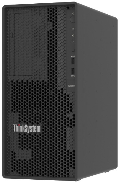 Preview: Lenovo ThinkSystem ST50 V3 Server 1,92 TB Tower In hinten