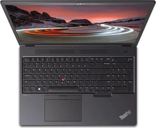 Lenovo ThinkPad P16v G1 (AMD), Thunder Black, Ryze hinten