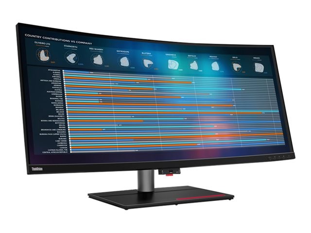 Lenovo ThinkVision P40w-20 - LED-Monitor - gebogen links